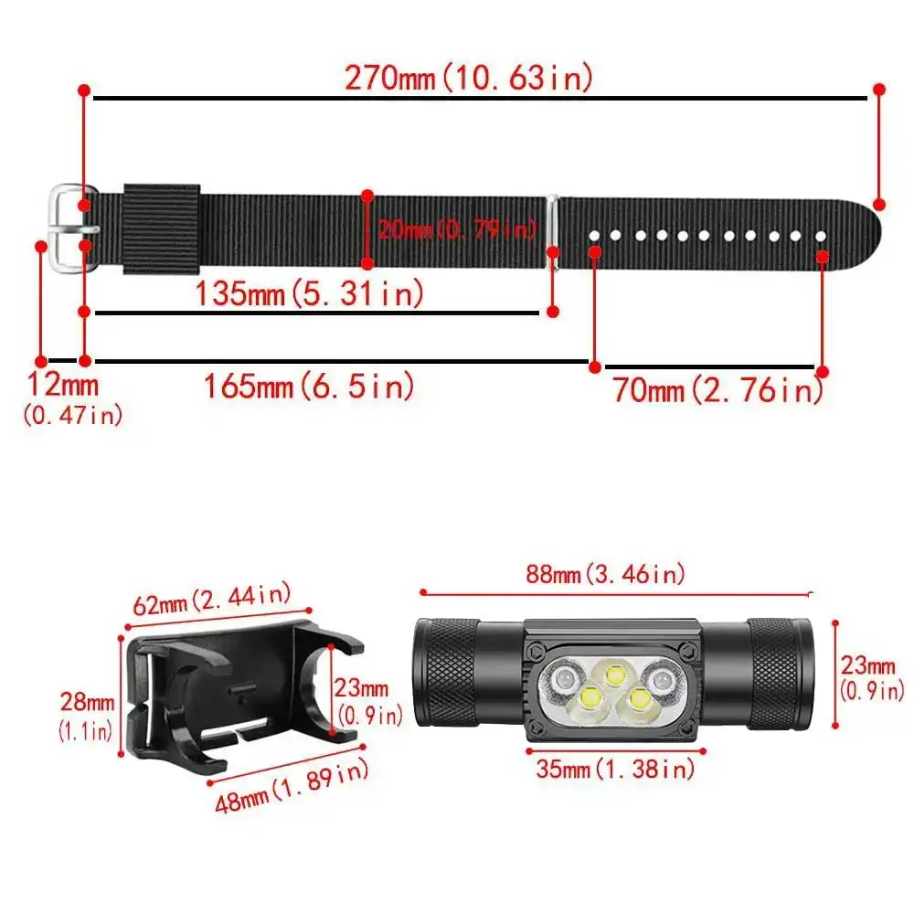 Imagem -05 - Portátil uv Led Light Wristlight Strap Night Cycling Corrida Lâmpada de Pesca Pulseira tipo c Flash Branco Roxo