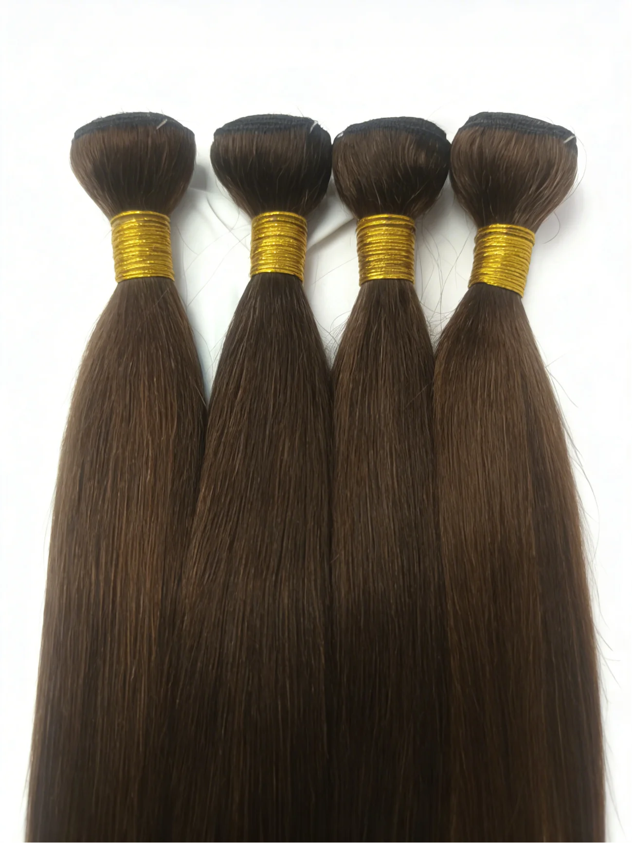 

12A Пучки человеческих волос 16-дюймовые прямые пучки человеческих волос 100% необработанные бразильские волосы Remy Virgin шоколадно-коричневые