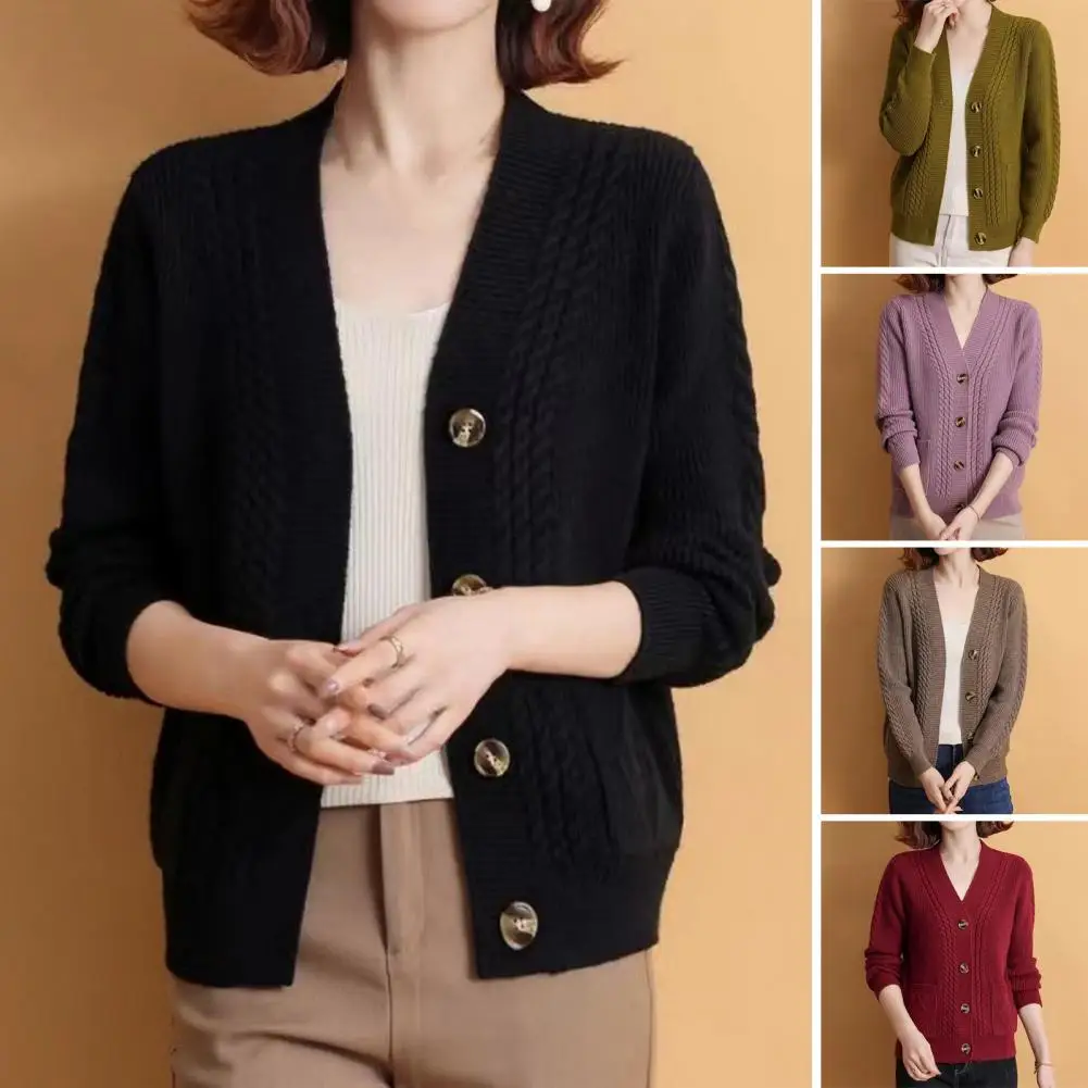 Chaqueta de primavera y otoño para mujer, cárdigan, suéter, cárdigan de punto acogedor, chaqueta para mujer, abrigo cálido para otoño e invierno