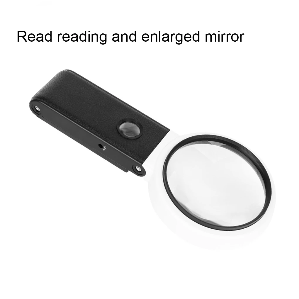 LED Light Magnifier - High Definition Lens Portable Effortless Different Magnification Time A 80mm 6X 25X