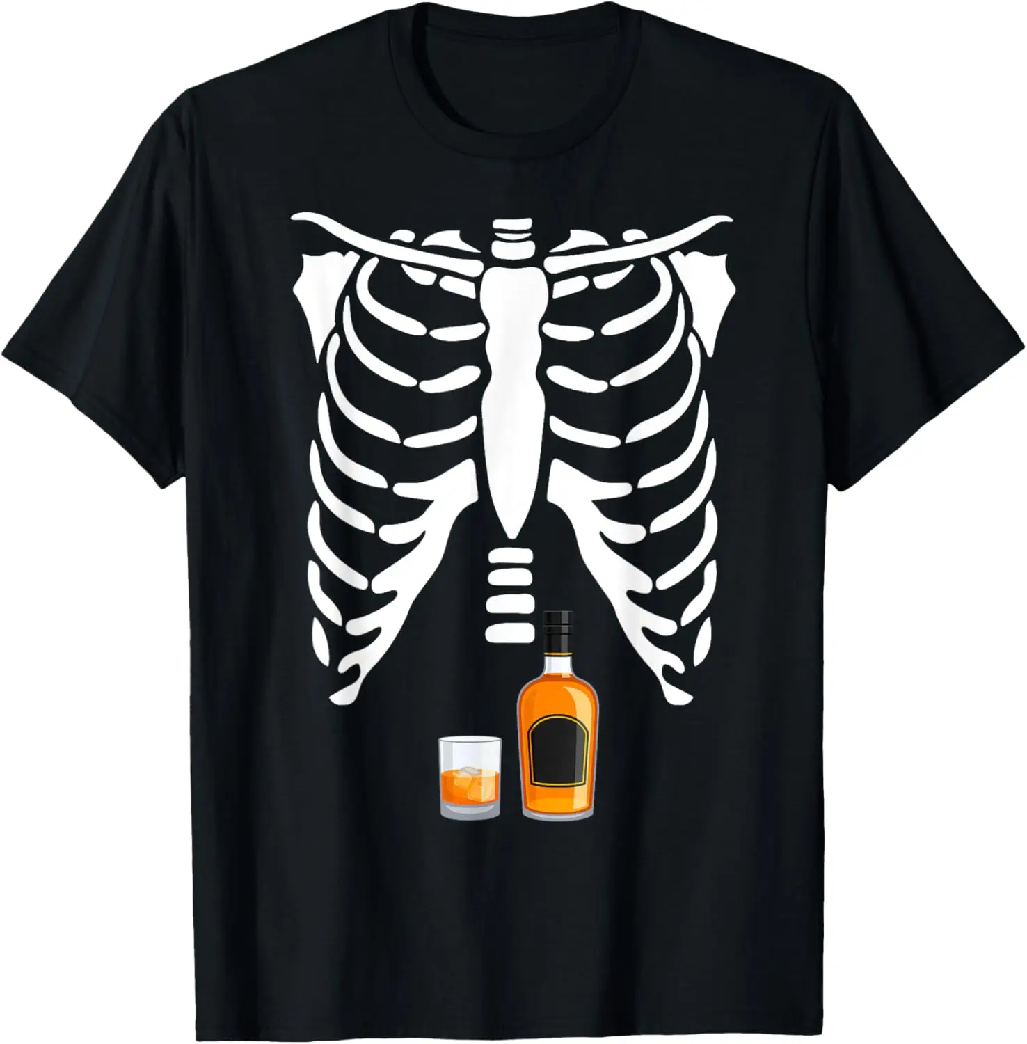 Skeleton Bourbon Tees Xray Halloween Pregnancy Soon T-Shirt