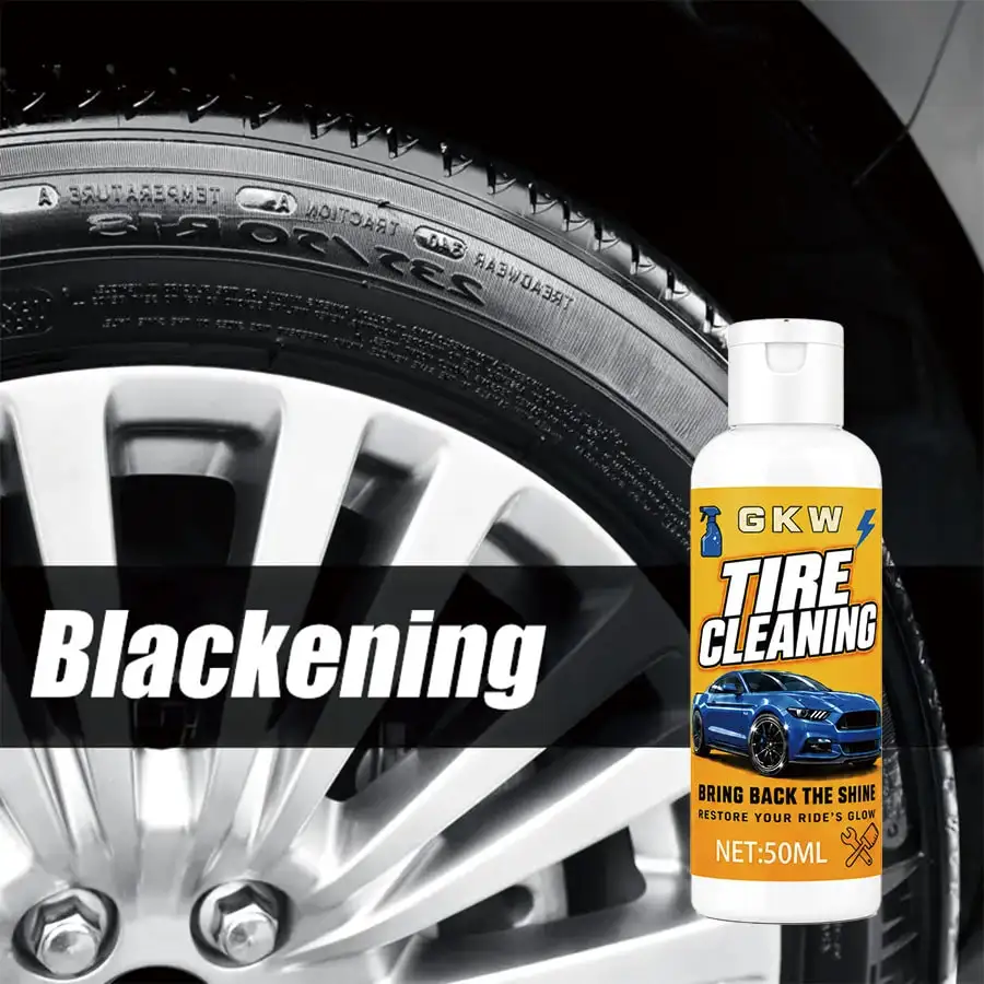Tire & Plastic Restorer Wax, long-lasting black polish for car dashboards, rims and motorcycle plastic parts