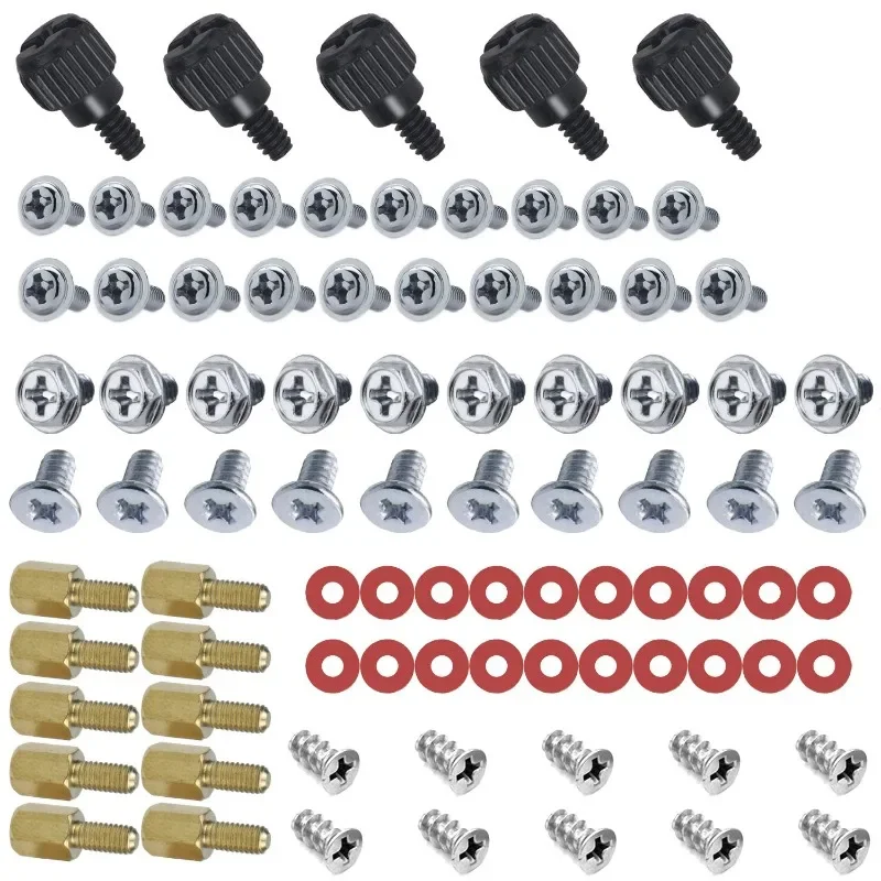 85Pcs PC Computer Screws Standoffs Set Kit Repair Screws for Hard Drive Computer Case Assemble Motherboard Fan Power Graphics