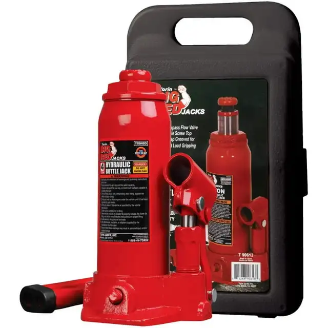 Torin Jacks DT90413 Cric hydraulique pour bouteille avec étui de transport, capacité de 4 tonnes (8000 lb)