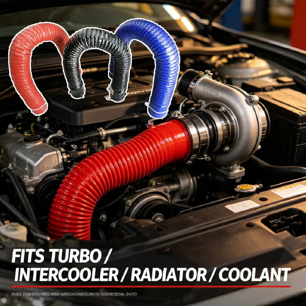 Universal Silicone Steel Wire Flexible Hose ID 30-100mm Intercooler Turbo Radiator Air Intake Pipe Tube High Temperature