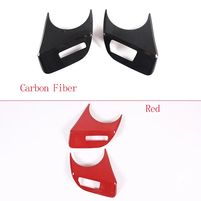 ABS Carbon Fiber/Red For Mitsubishi Eclipse 2006-2011  Window Lifting Button Decorative Frame Sticker Car Interior Accessories