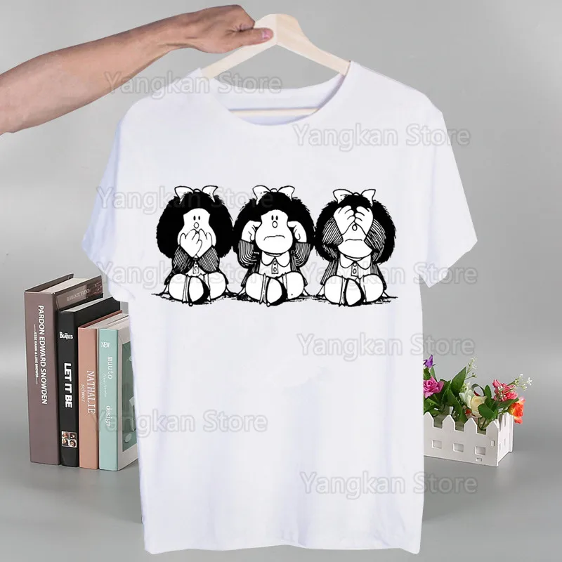 

Mafalda Short Sleeve Cool Camiseta T Shirt Men T Shirt Summer Fashion Funny T-shirt
