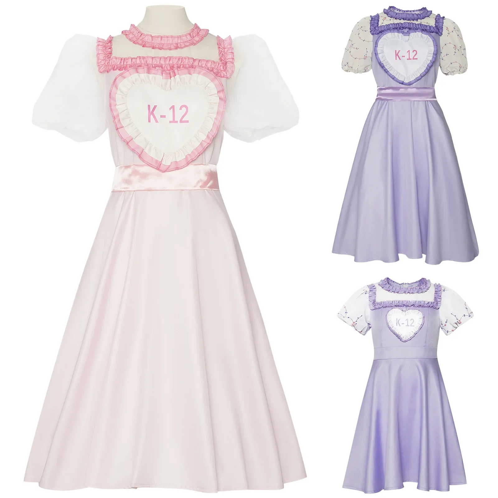 

Гель для косплея на Хэллоуин, Pleurs centralisés, Bodymoires Scolaires K-12, халат Rose pourpre, косплей Performance Sur Scene Gel