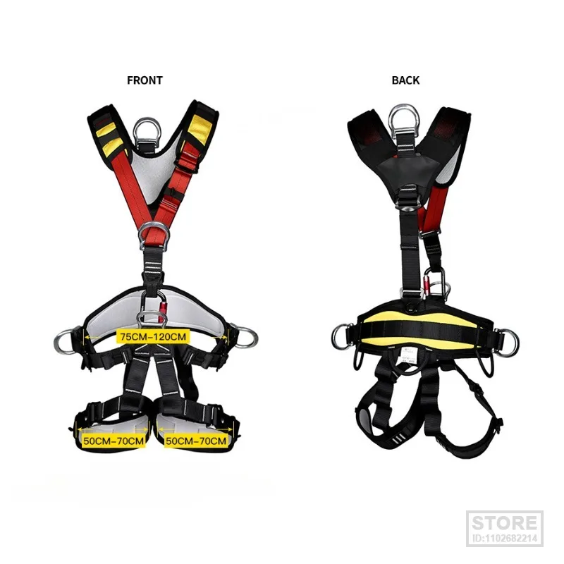 Imagem -05 - Xinda-profissional Escalada Harness Cinto de Segurança de Corpo Inteiro Anti Fall Engrenagem Removível Equipamento de Proteção de Altitude