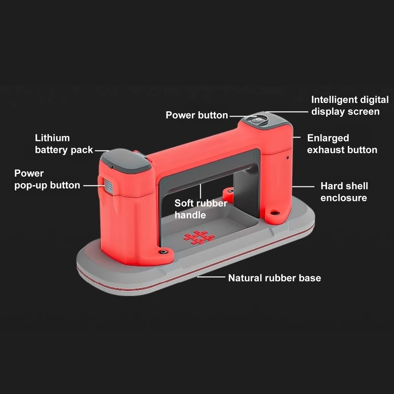 Мини-мощная электрическая присоска, светодиодный интеллектуальный дисплей, вакуумная подъемная чашка для гранитной плитки, стекла, узкие полоски, материалы