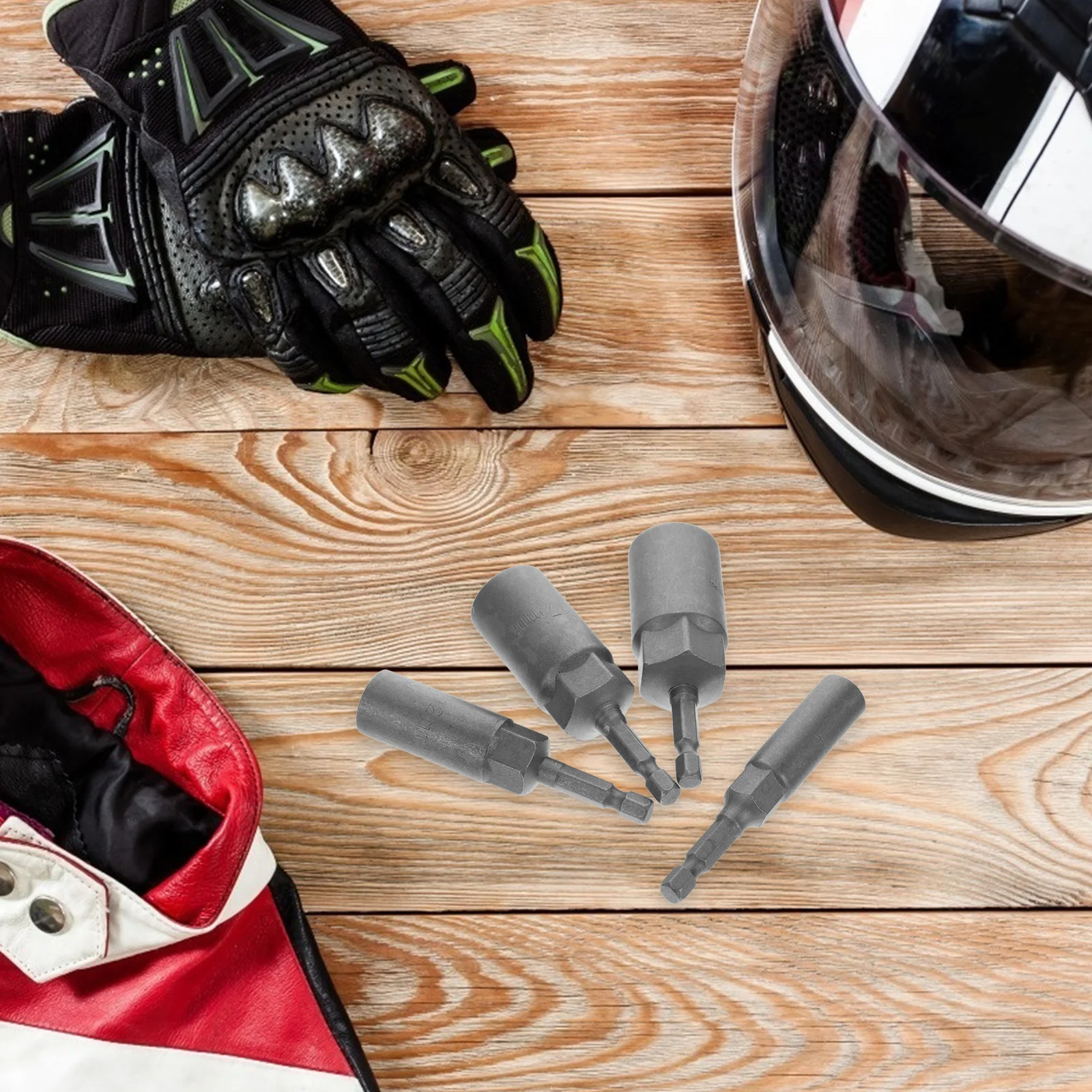 

4Pcs Power Nut Driver Bit Set Multi-Size Steel Hex Socket Wrench Suitable for Impact Drill DIY Repair Power Nut Driver Bit