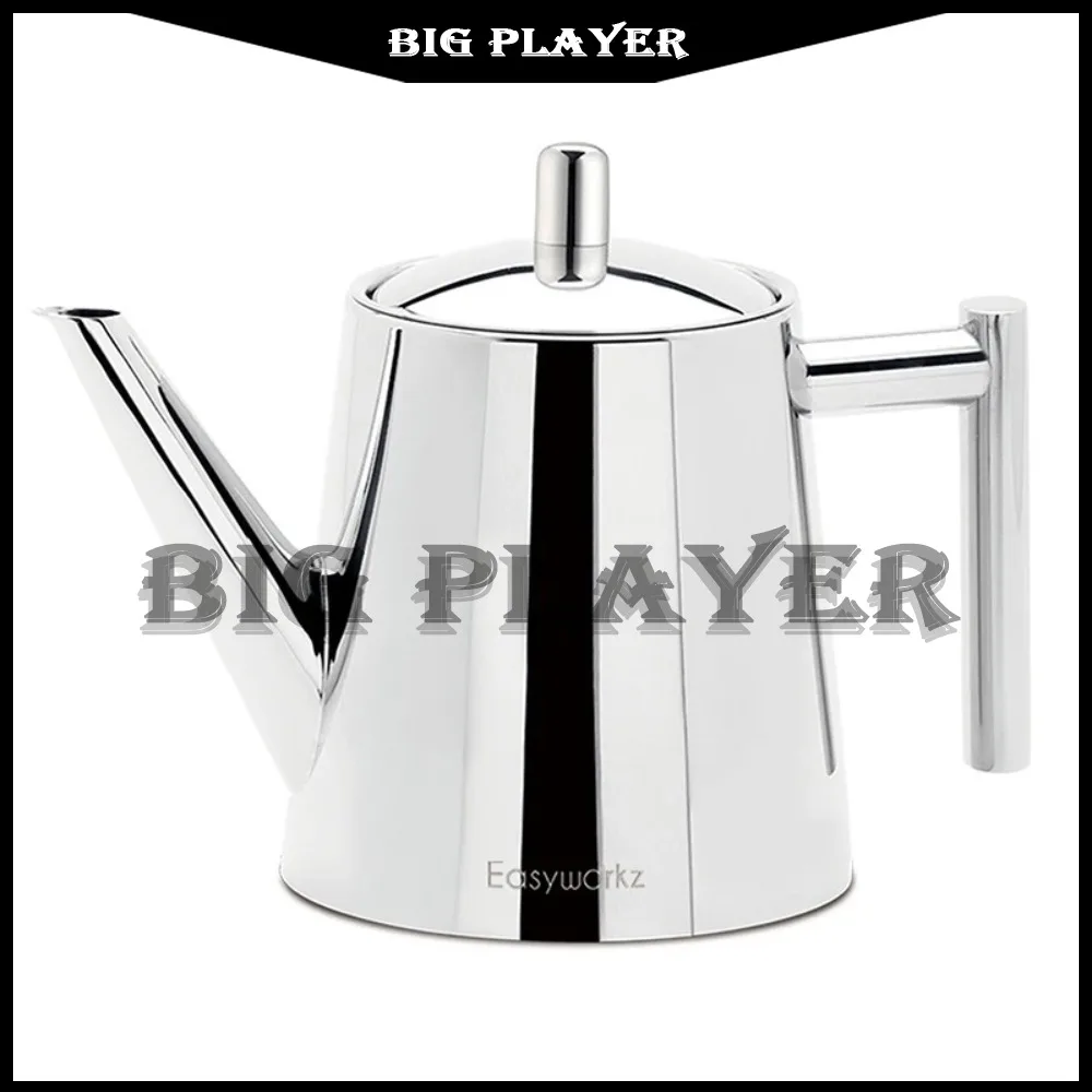 

2-in-1 Tea Coffee Pot 304 Stainless Steel with Filter Long Spout Kettle for Home Restaurant Use Induction Stove Compatible