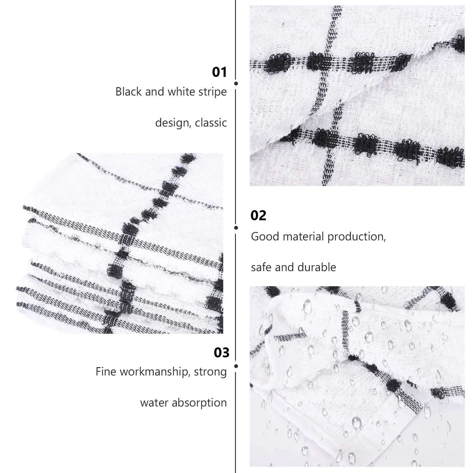 

3pcs Thickened Washable Kitchen Bathroom Duster Cloth Reusable Scrub Rags For Dish Washing Multi-Use Wiping