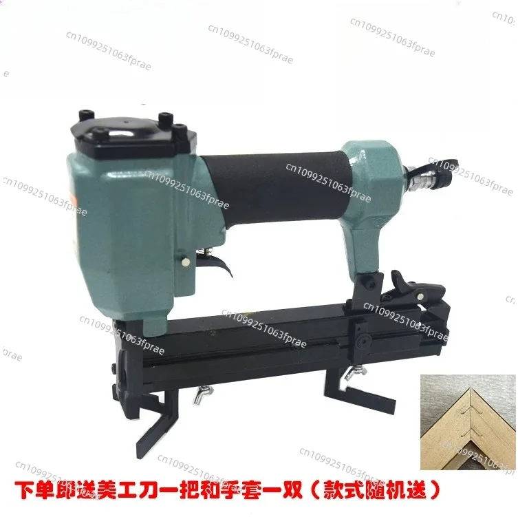 V1015 Pneumatic Angle Nail Gun, 45 Degree V-shaped Nailer for Picture Frame Splicing Cross Stitch Mounting