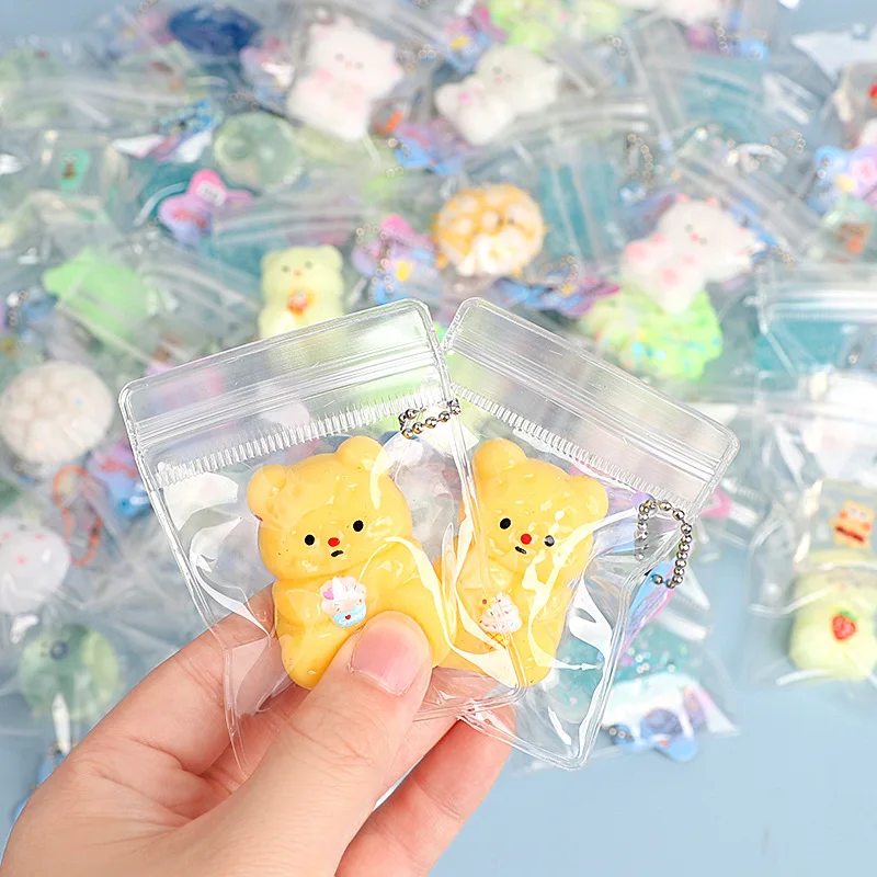 5/10 pz Taba Squishy Kawaii Mini Delicato Animale Gatto Artiglio Cubo di Ghiaccio Orso Fatto A Mano FAI DA TE Regalo Per Bambini Ciondolo Estruso Cieco scatola regalo