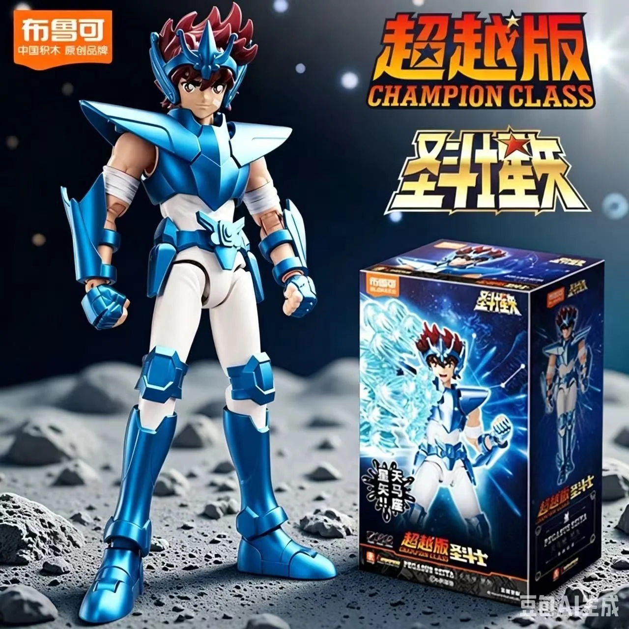 Neue Blokees Saint Seiya Aiolos Sagittarius Champion-Klasse Bausteine Actionfigur Sammlermodell Spielzeug Geburtstagsgeschenke