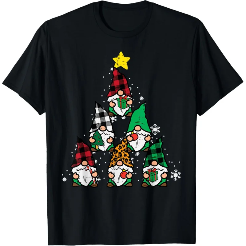 Gnomes Christmas Tree Funny Xmas Holidays Men Women Kids T-Shirt