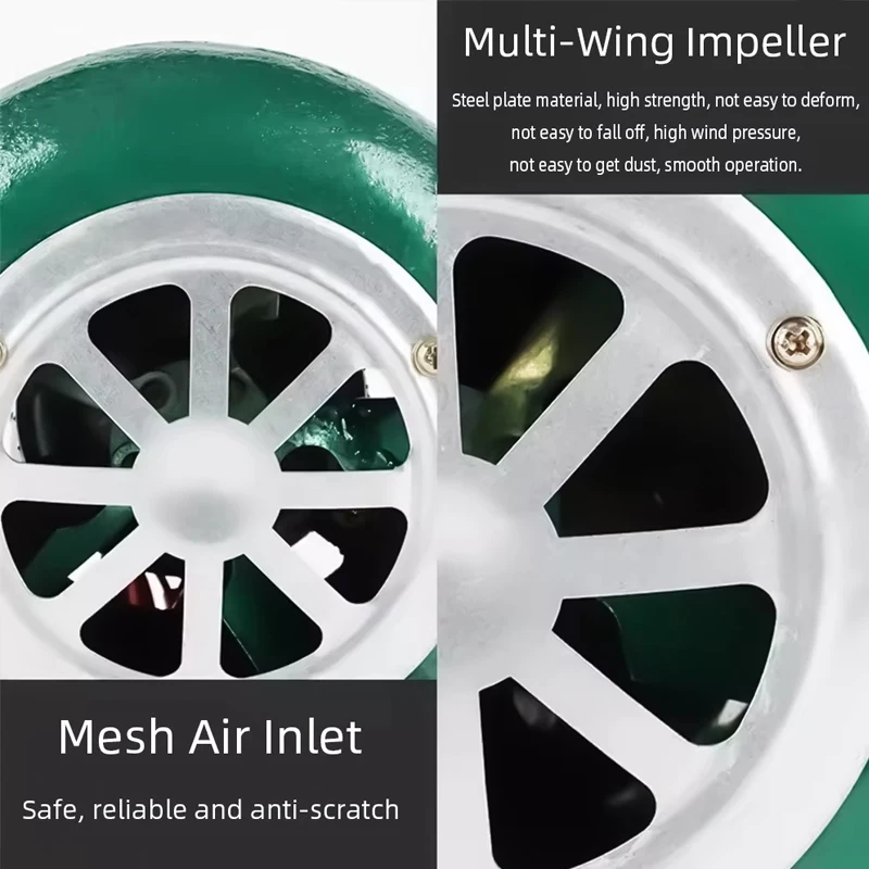 220V AC BBQ Blower Fan Low Pressure  Electric Blower Fan Iron Shell for Mini Blacksmith Forges BBQ Air Circulation