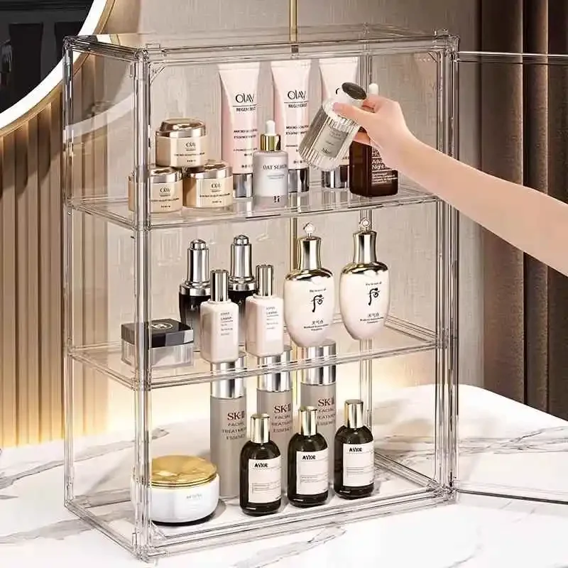 Acrylic Display Cabinet Home Use Dustproof Collectible Figure Storage Showcases Bubble Display Box Large Size Simple Style