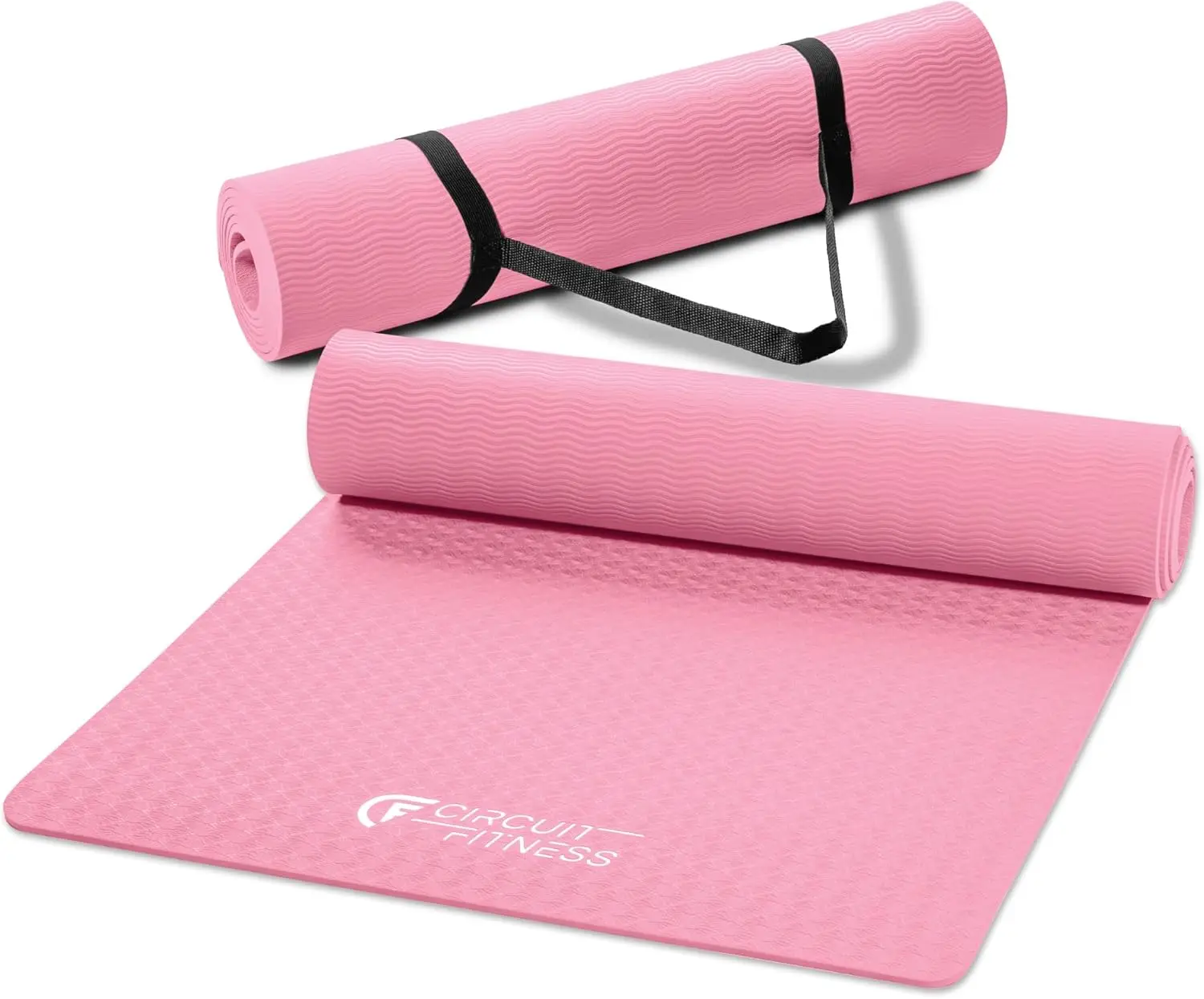 

Non-Slip Multi-Purpose Exercise Yoga Mat with Carrying Strap, Multiple Thickness and Color Options