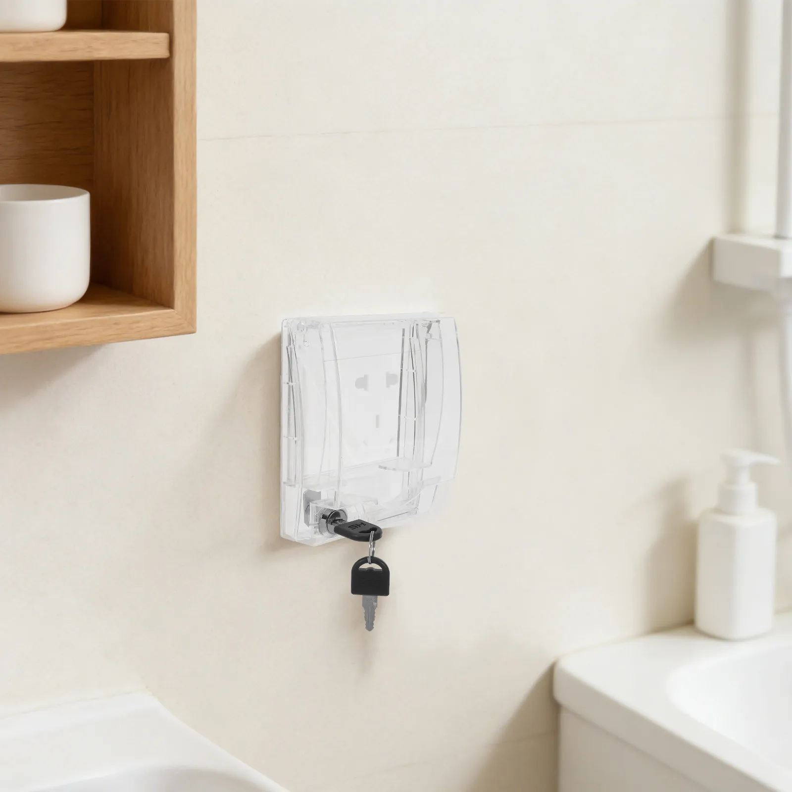 

86 Type Waterproof Protective Socket Box - Easy Open Close Outlet Cover - Plastic Electrical Outlet Protector for Bathroom