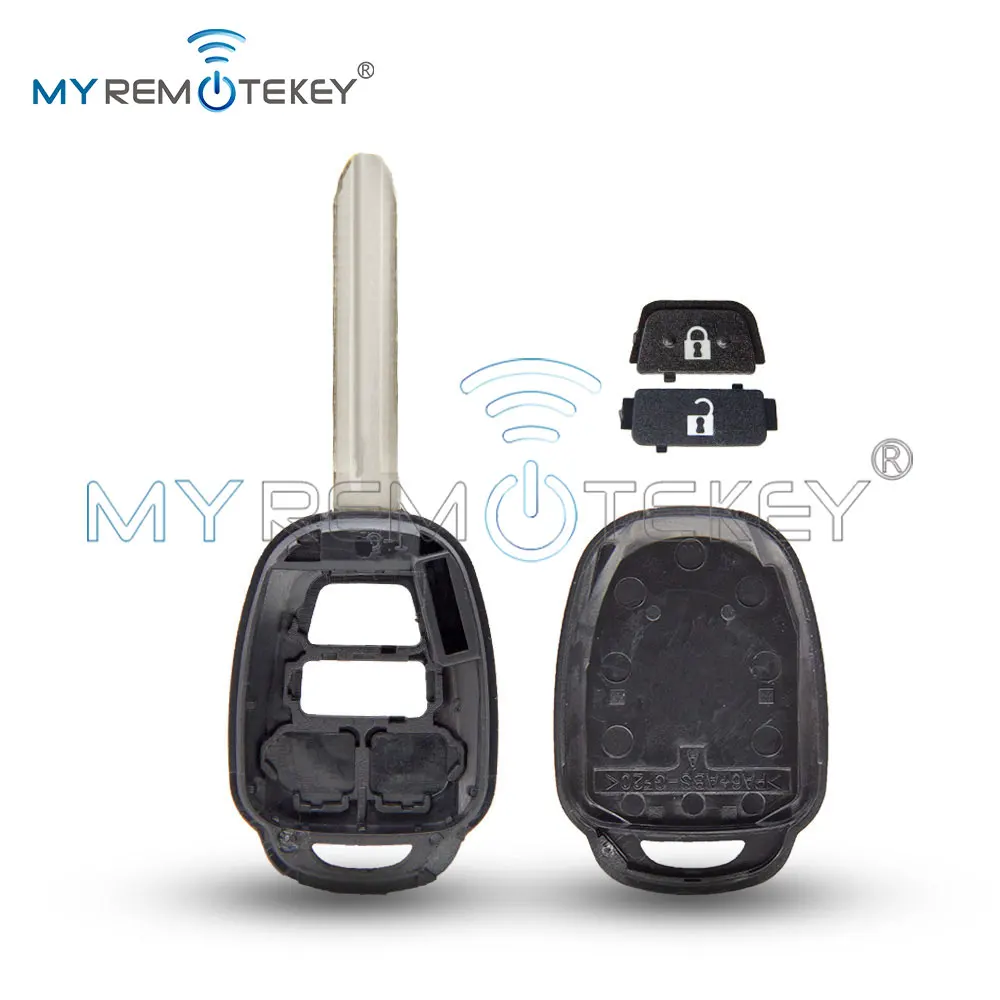 REMTEKEY PN 89070-42880 Remote key shell 2 button for Toyota RAV4 Land Cruiser Vios HiAce 2013 2014 2015 2016