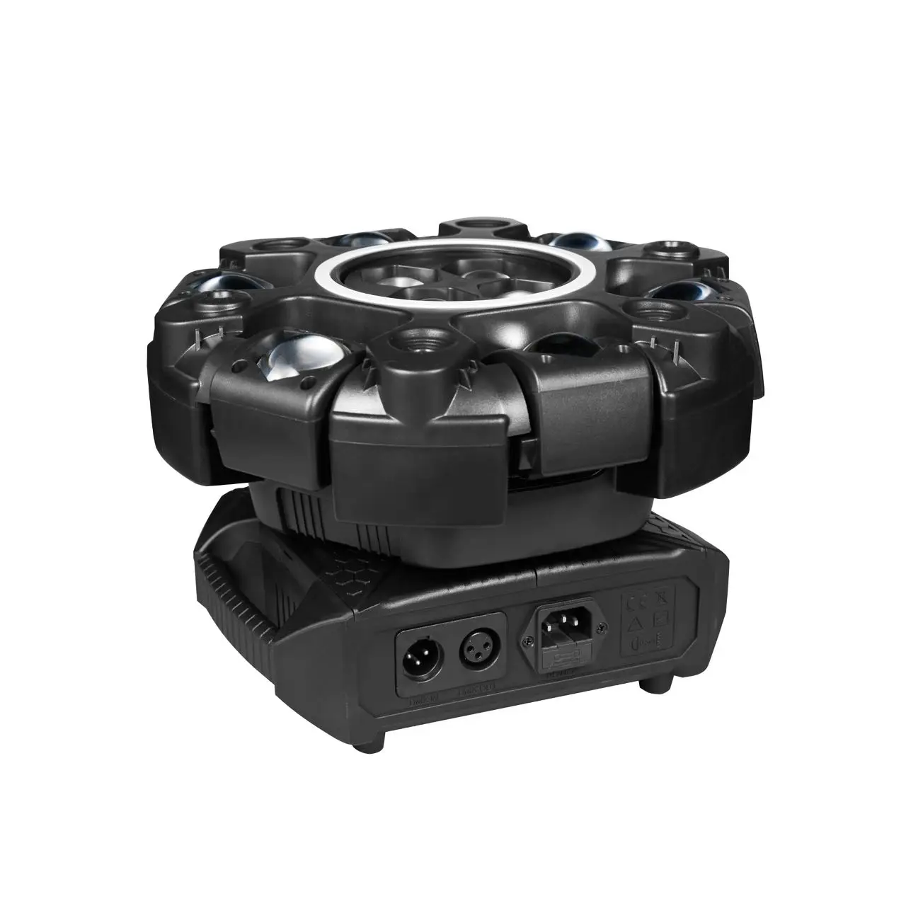 150W 6-Arm Bee Eye Effect Light RGBW Strobe Laser 23 LED Strip DMX512 26CH for Bar KTV Bar KTV Large-scale Performance