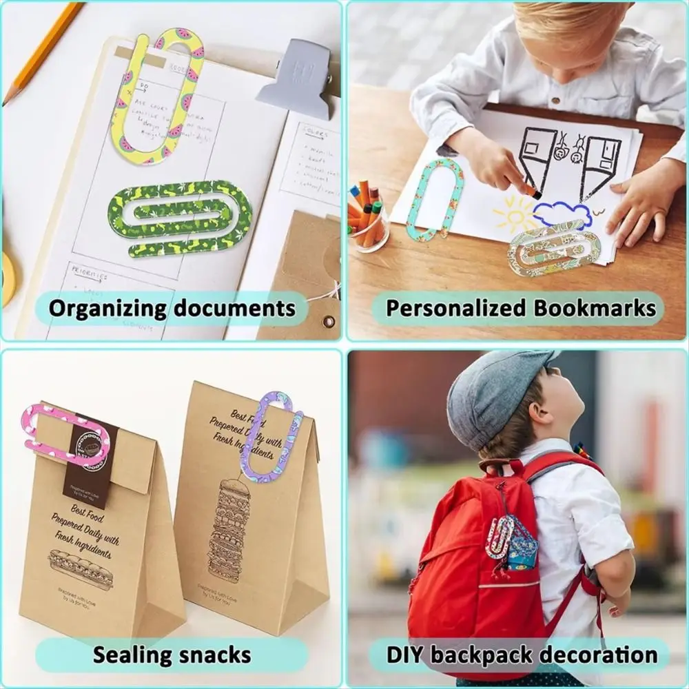 

10Pcs Acrylic DIY Bookmarks Transparent Sublimation Blanks Acrylic Paper Clips Clear Ornaments Unfinished Bookmarkers