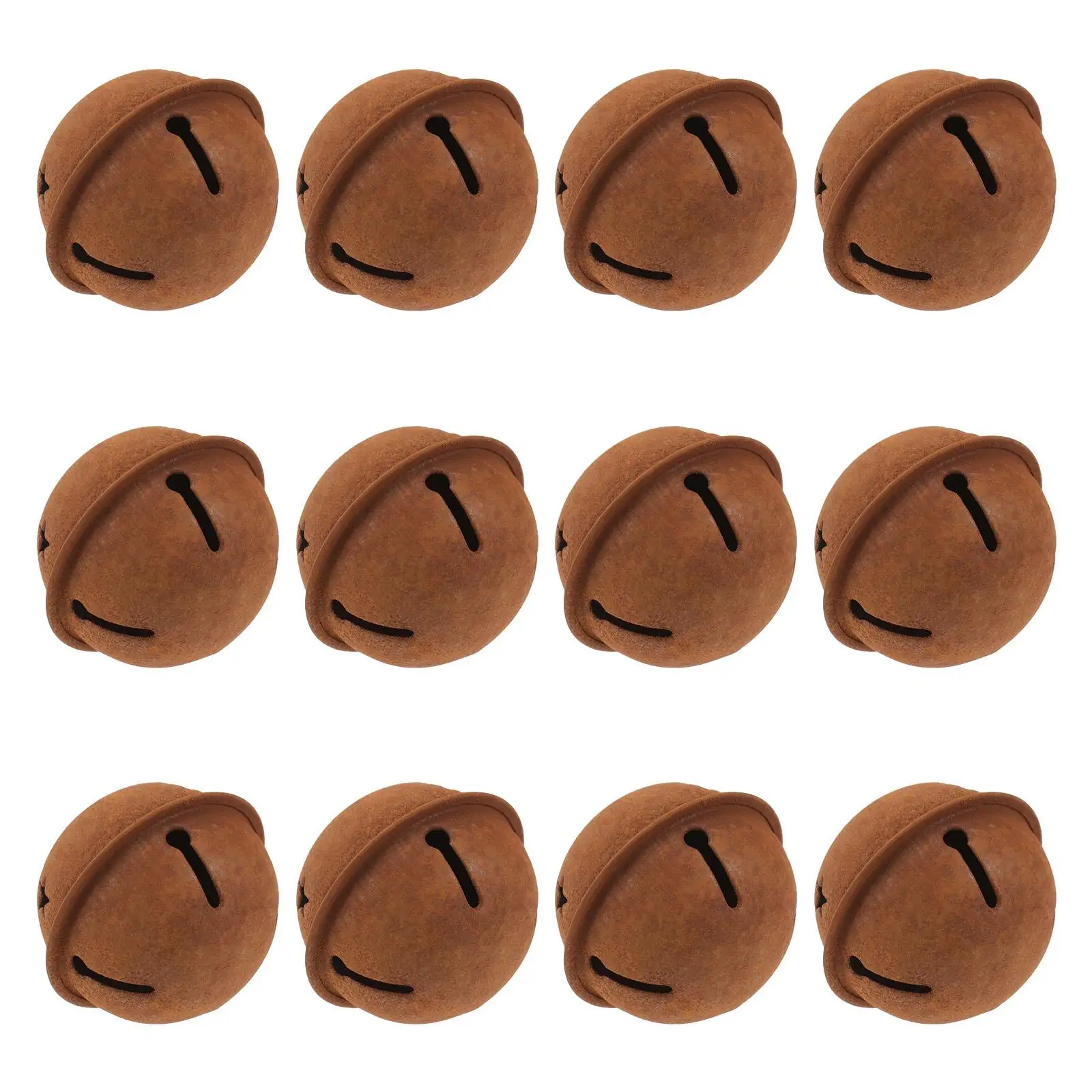

12 Pcs Rusty Metal Christmas Tree Bells Pendant Handmade Craft Decor Retro Jingle DIY Supplies Holiday Ornaments