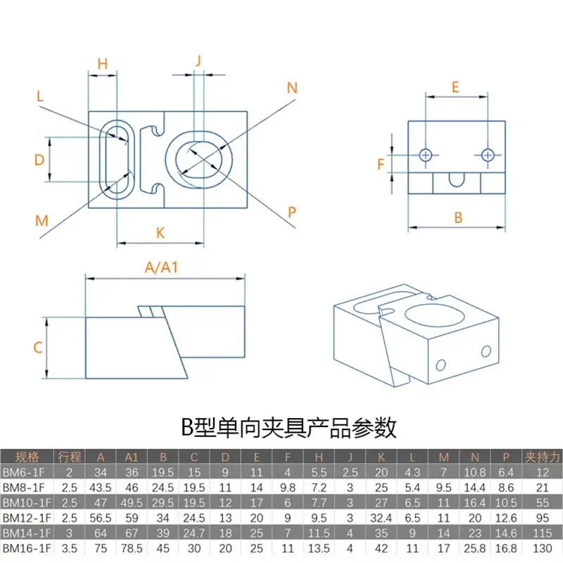 1PC M6 10 12 16 CNC Precision Side Fixed Fixture OK Vise Clamp Flat Jaws Toad End Bench Multi Function Station Frog Clamp Carved