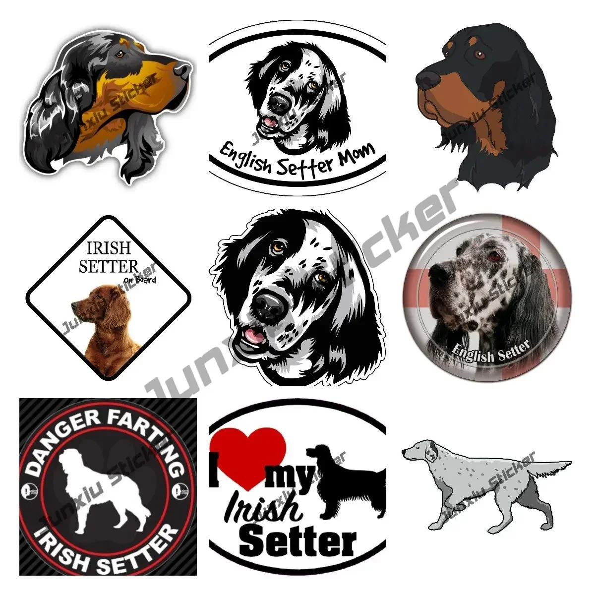 Diecut English Setter Decal English Setter Mom Smiling  Bumper Sticker for Car Laptops Tumblers Windows Cars Trucks Walls Oem