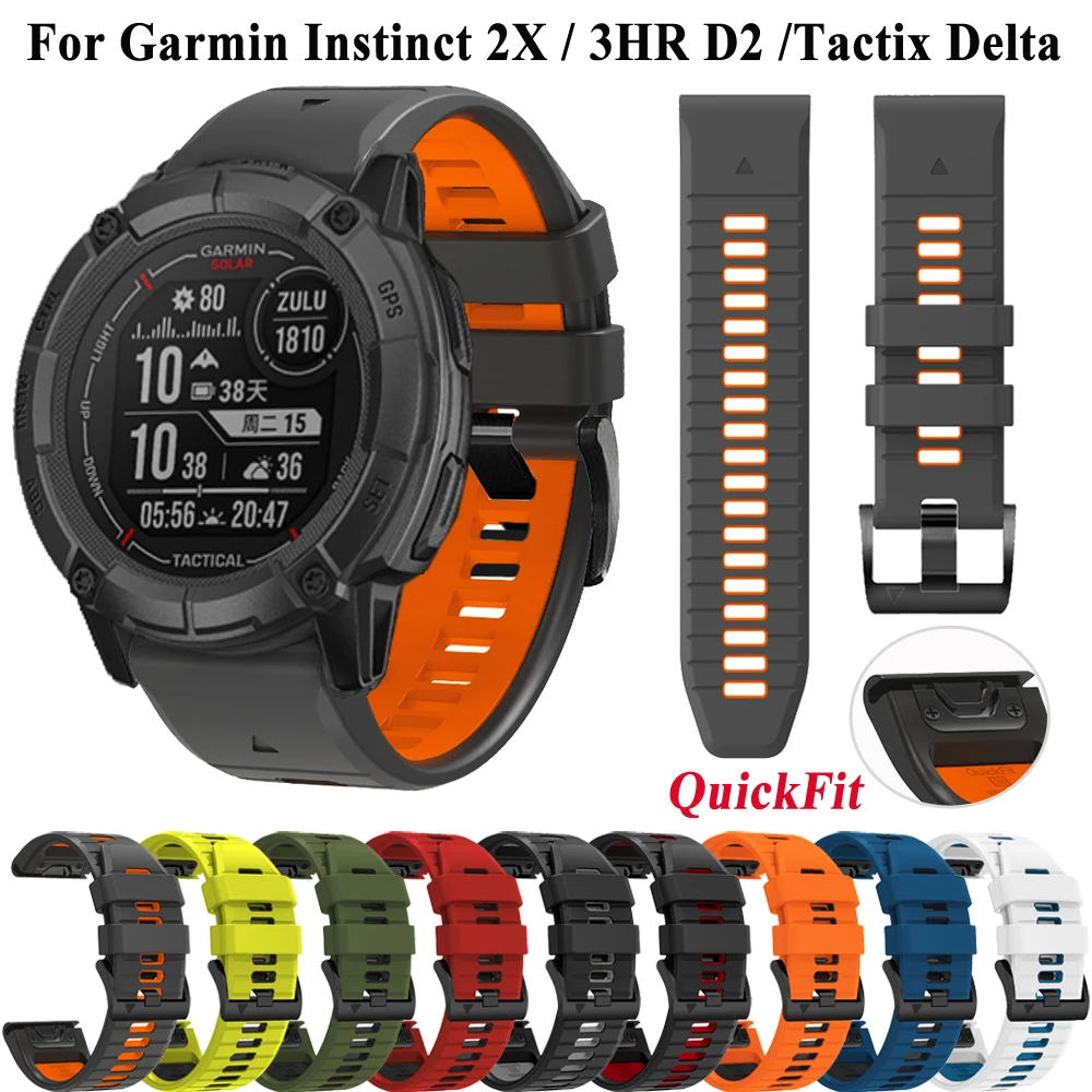 Correa de silicona Quickfit para Garmin Fenix 6X 6 Pro 5 5X Plus 3 3HR 935, pulsera de 26mm y 22mm para Fenix 7 7X Pro
