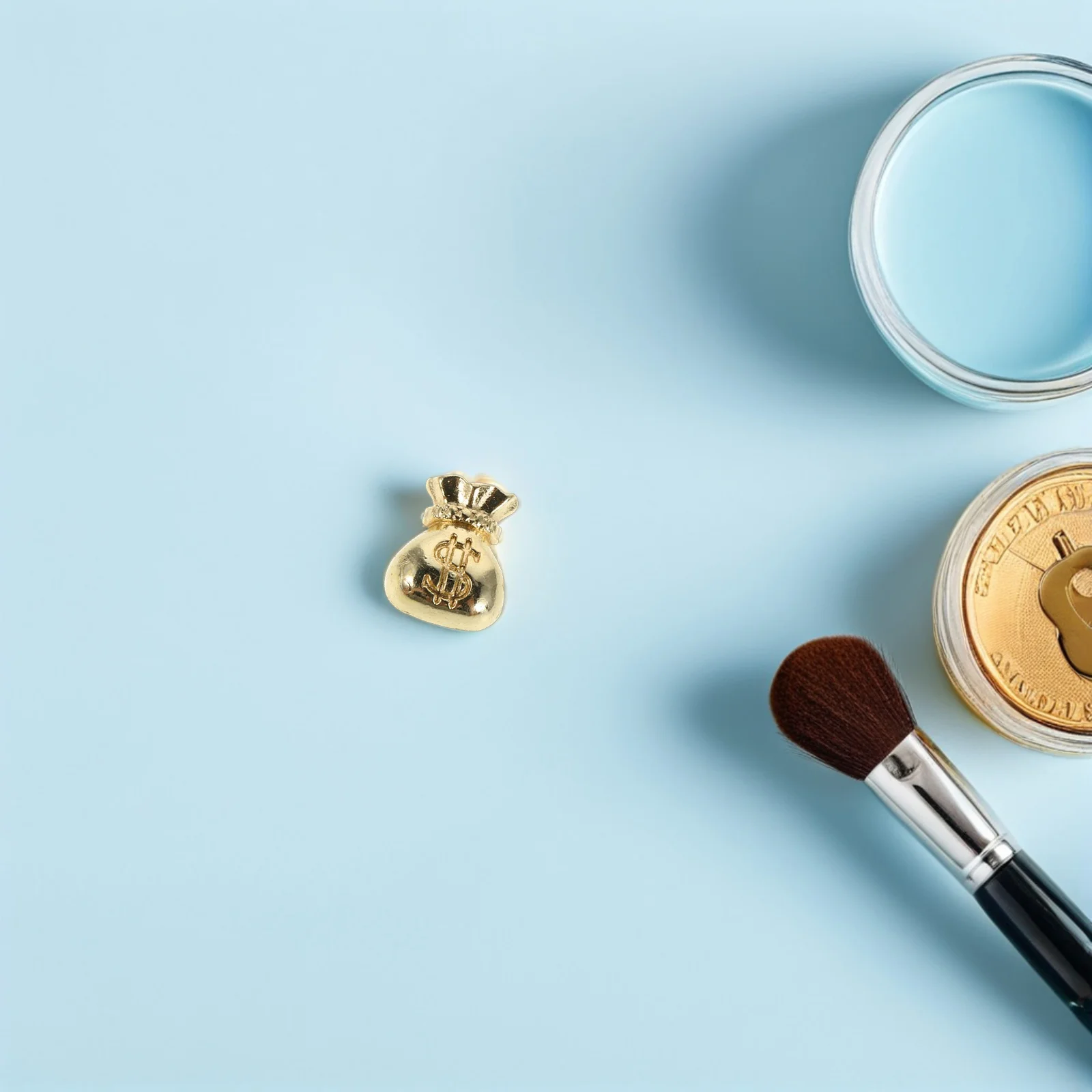 

200Pcs Nail Jewelry Set Gold Plated Money Themed Charms for Nails Alloy Flatback DIY Manicure Decor Festival Wedding Accessories