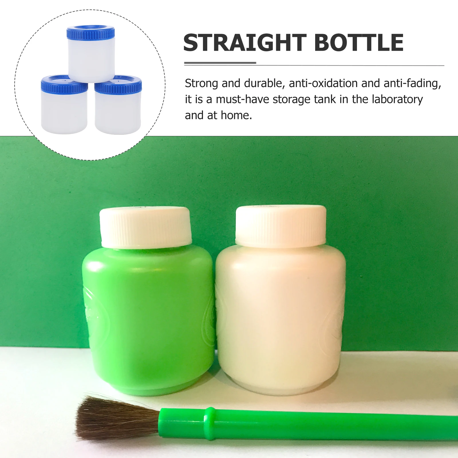 

3Pcs Thickened Plastic Sealing Bottle Durable Liquid Dispensing Can with Lid for Paint Snacks Ingredients