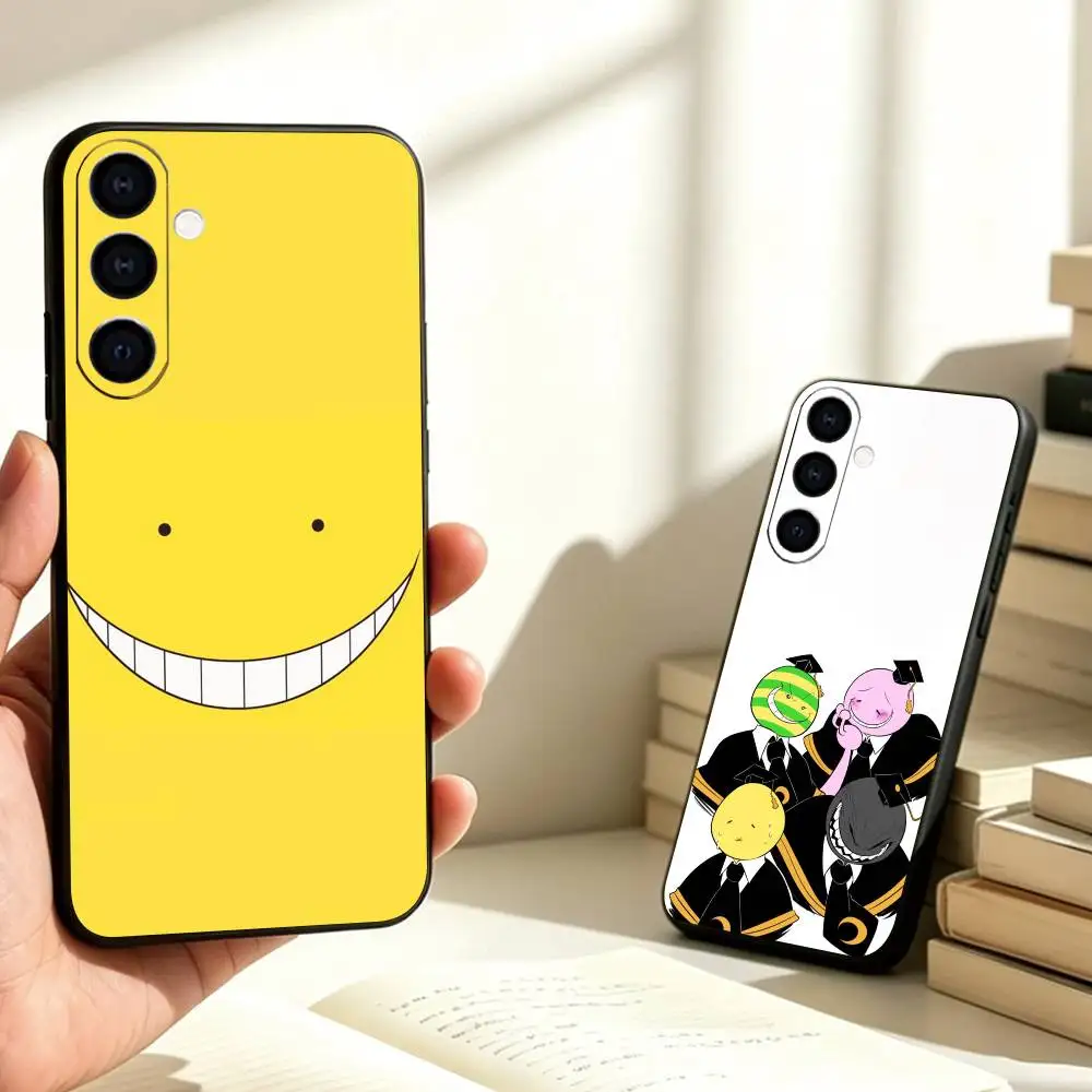 Assassination Classroom Koro-sensei Phone Case Black Silicone Soft For Samsung Galaxy A73,A72,A71,A70,A53,A52,A51 Gift