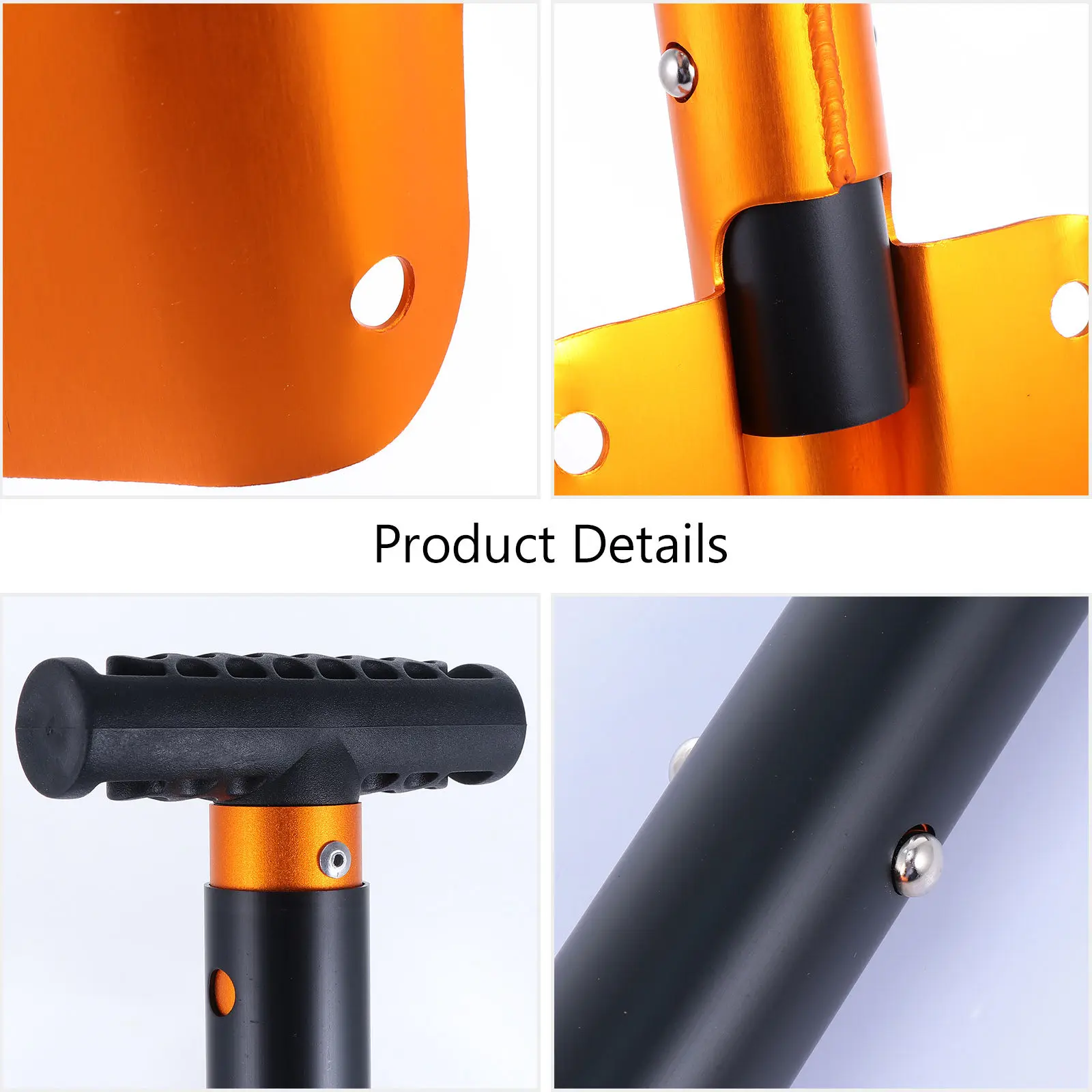 

1pc Folding Snow Shovel Aluminum Head Portable Car Snow Removal Tool For Outdoor Use Foldable Ice Scraper Frost Removal Shovel