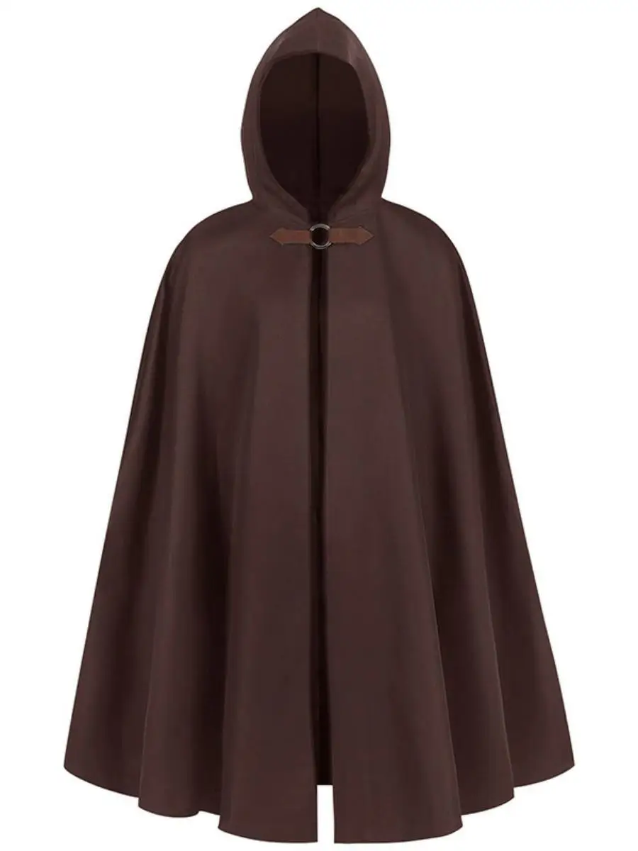 新しいハロウィンメンズフード付きマント中世ヴァンパイア海賊ショルダーラップロングローブオールドレンジャーパフォーマンスコスチューム