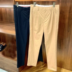 High Street Men's Casual Pants LO Pants for Men Cotton Men Trousers Full Length Breathable Men's Clothing