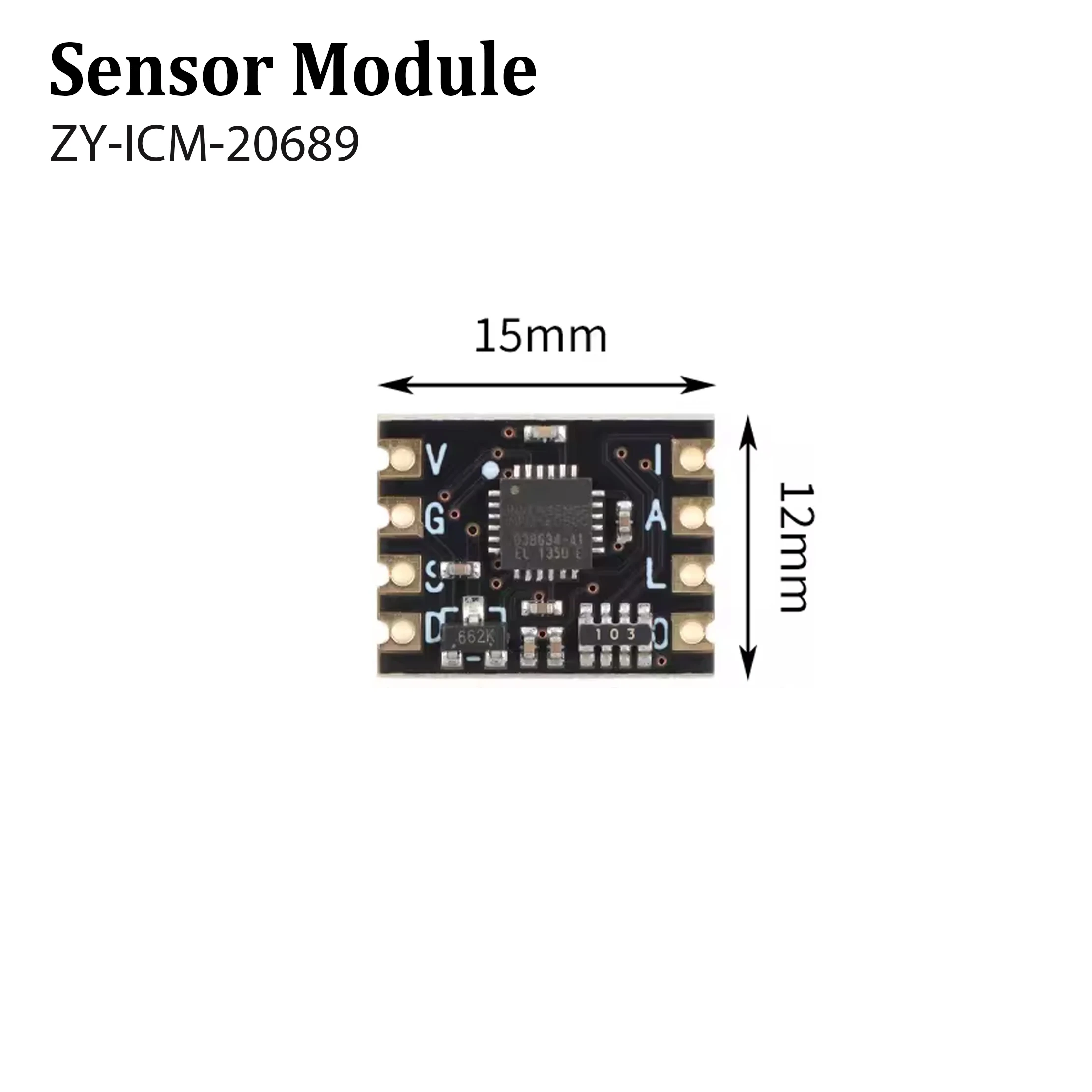 ZY-ICM-20689 High-performance 6-axis MEMS Motion Tracking Sensor Module Gyroscope Motion Processor