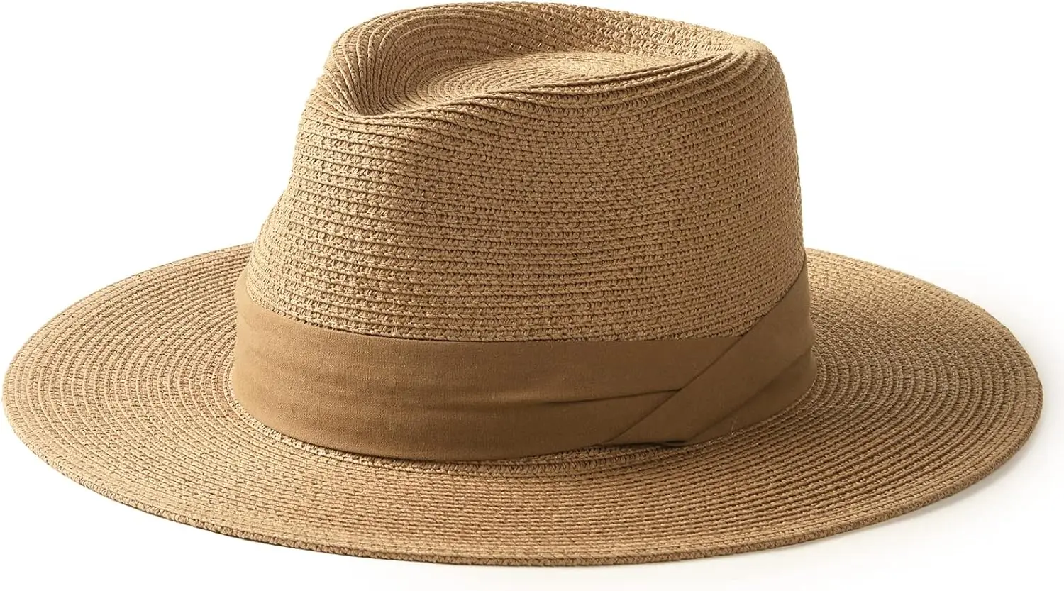 

Wide Brim Fedora Straw Beach Hat for Women Men UV Protection UPF 80+ Sun Hat