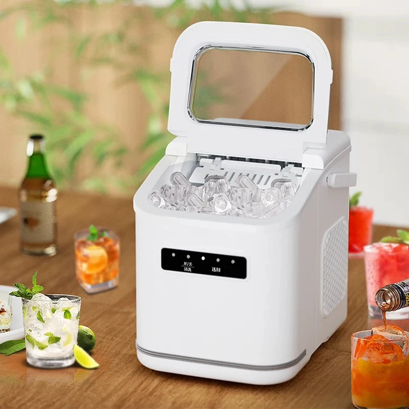HZB16KR White Mini Bullet Maker Hine Counter Top Ice Making For Home Bar Kitchen