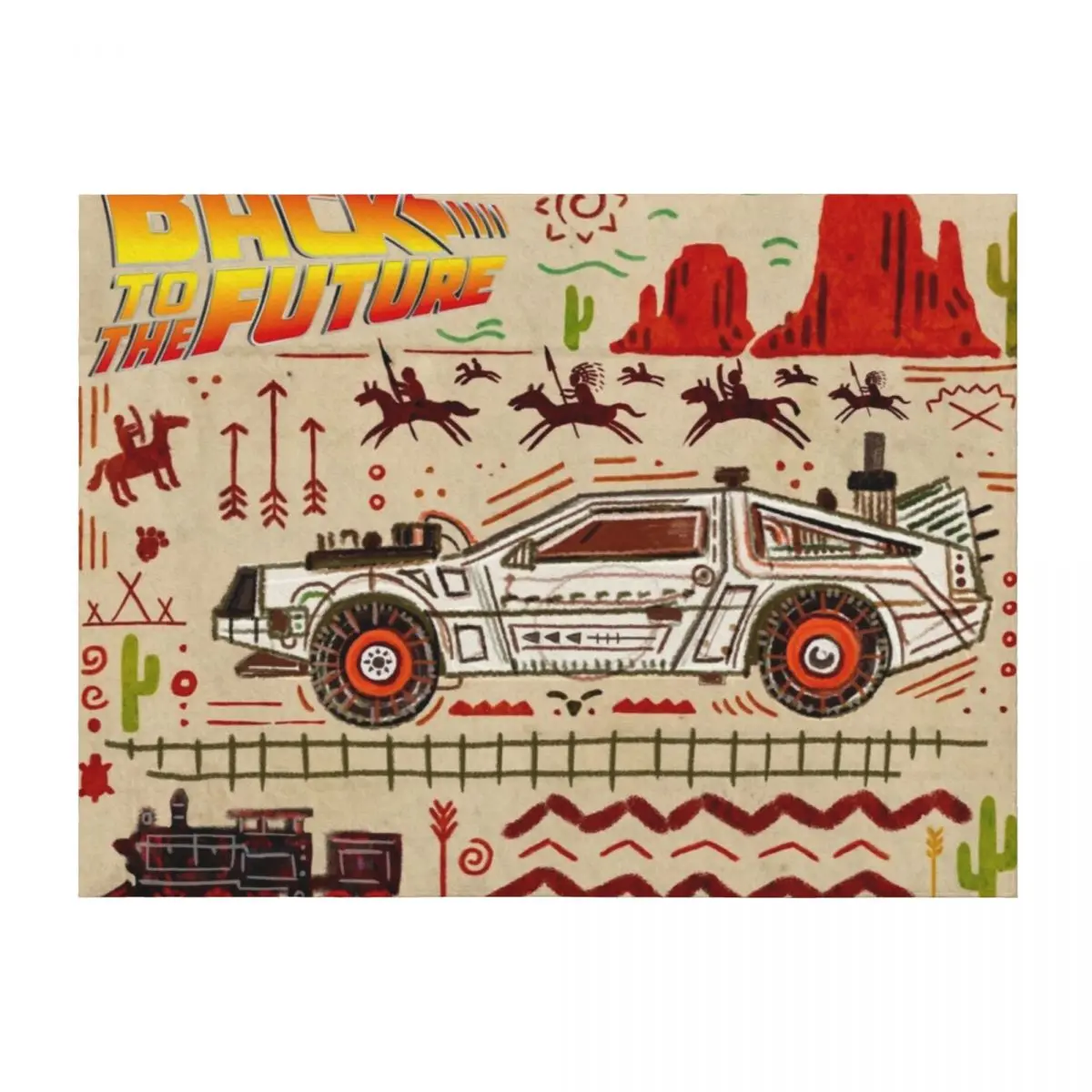 

1885 Delorean Throw Blanket Blankets For Sofas Loose Bed covers For Baby Blankets