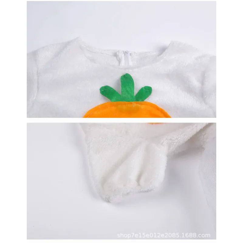 Rabbit Children's Performance Costumes Cute Animal Outfits Set Students Party Dance Clothes Kids Kindergarten's Stage Yarn Skirt