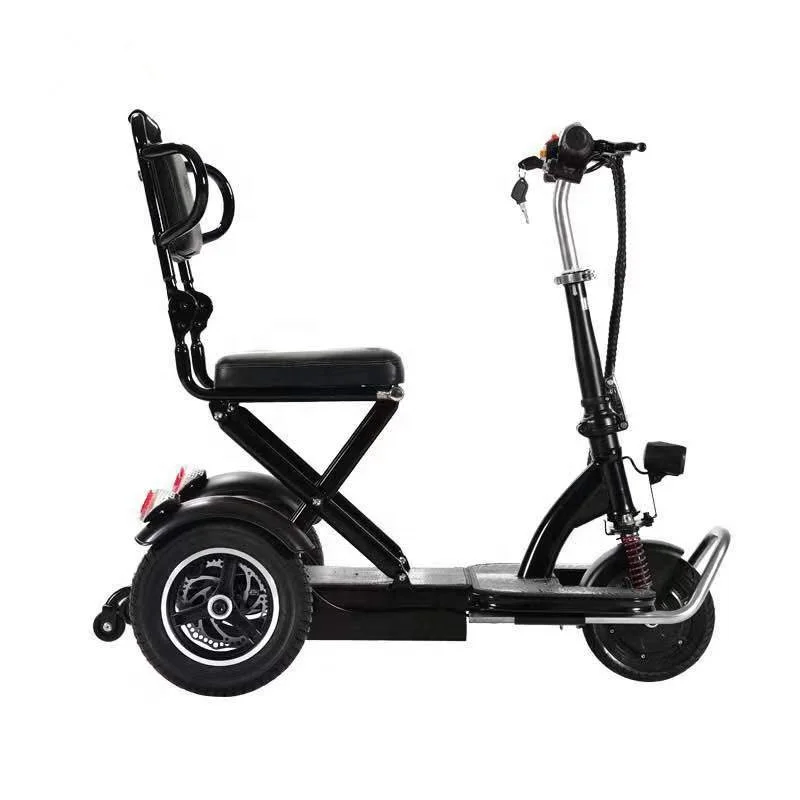 Acid/Lithium Battery Options Folding Electric Tricycle for the elderly Handicapped Outdoor Travel Scooter