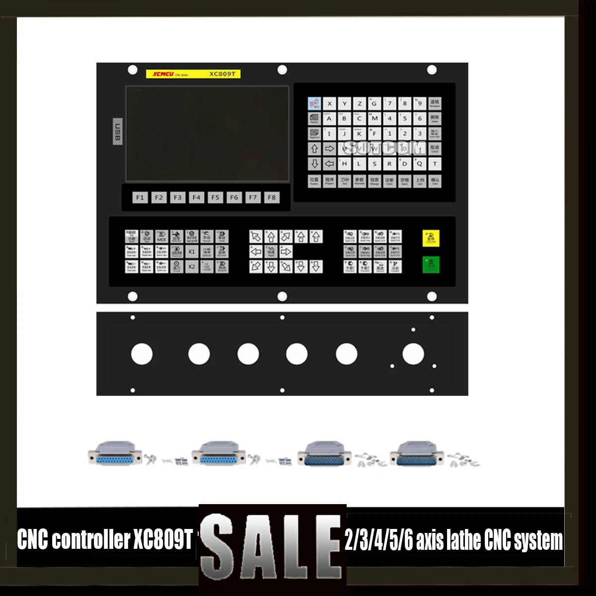 Cnc Lathe Controller Xc809t 2/3/4/5/6 Axis Linkage Multi-function Lathe Cnc System Dual-modulus Spindle Side Control