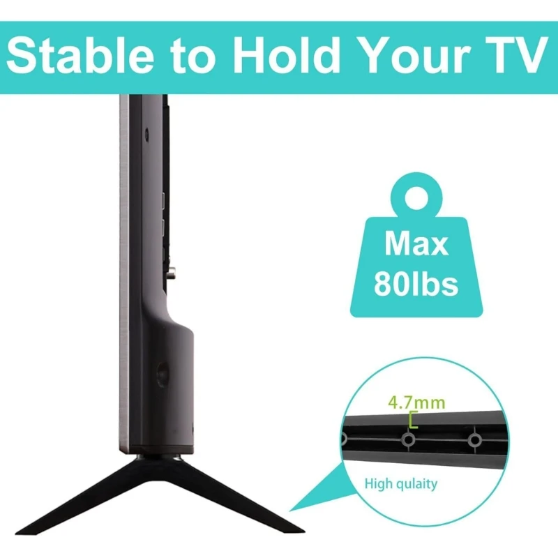 Base Stand for TL28/32/40/43/49 65inch 55s453 Flat Screen, Easy Installs No Drill Replacement Base H8WD