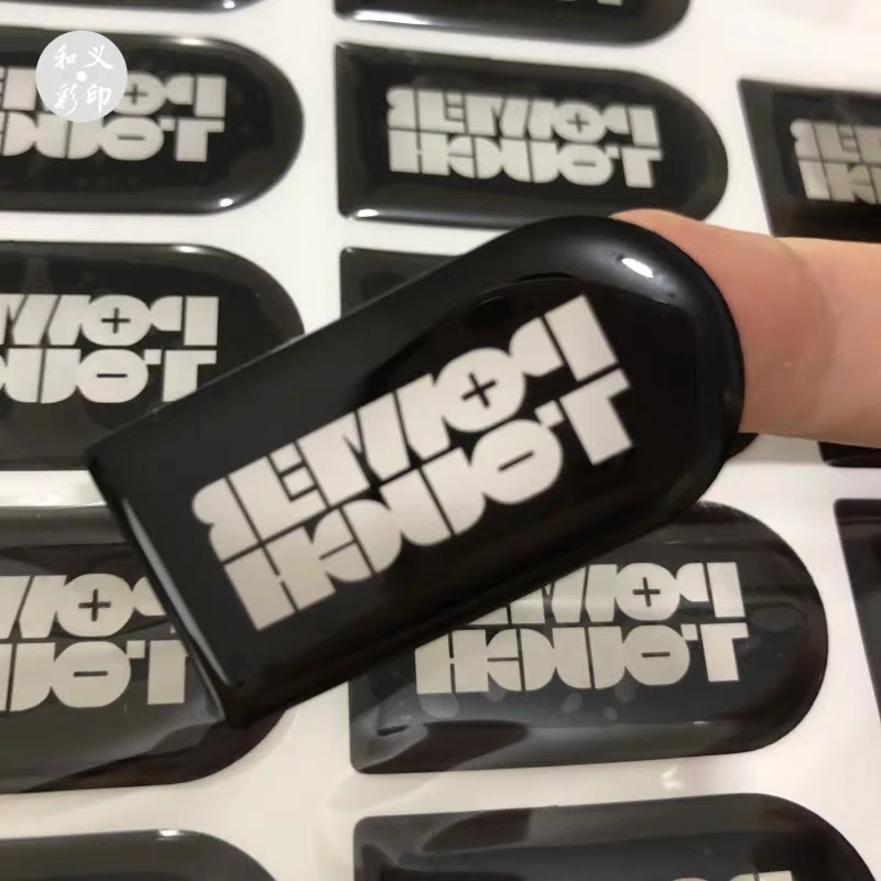 Customized Waterproof 3D Resin Domed Epoxy Stickers Printing Clear Transparent Personalized Labels