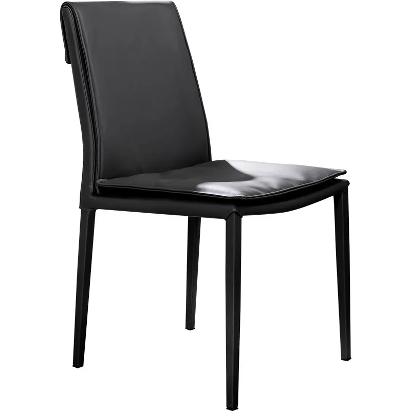 

Italian minimalist modern dining chair leather chair Nordic minimalist restaurant chair light luxury home designer casual dining