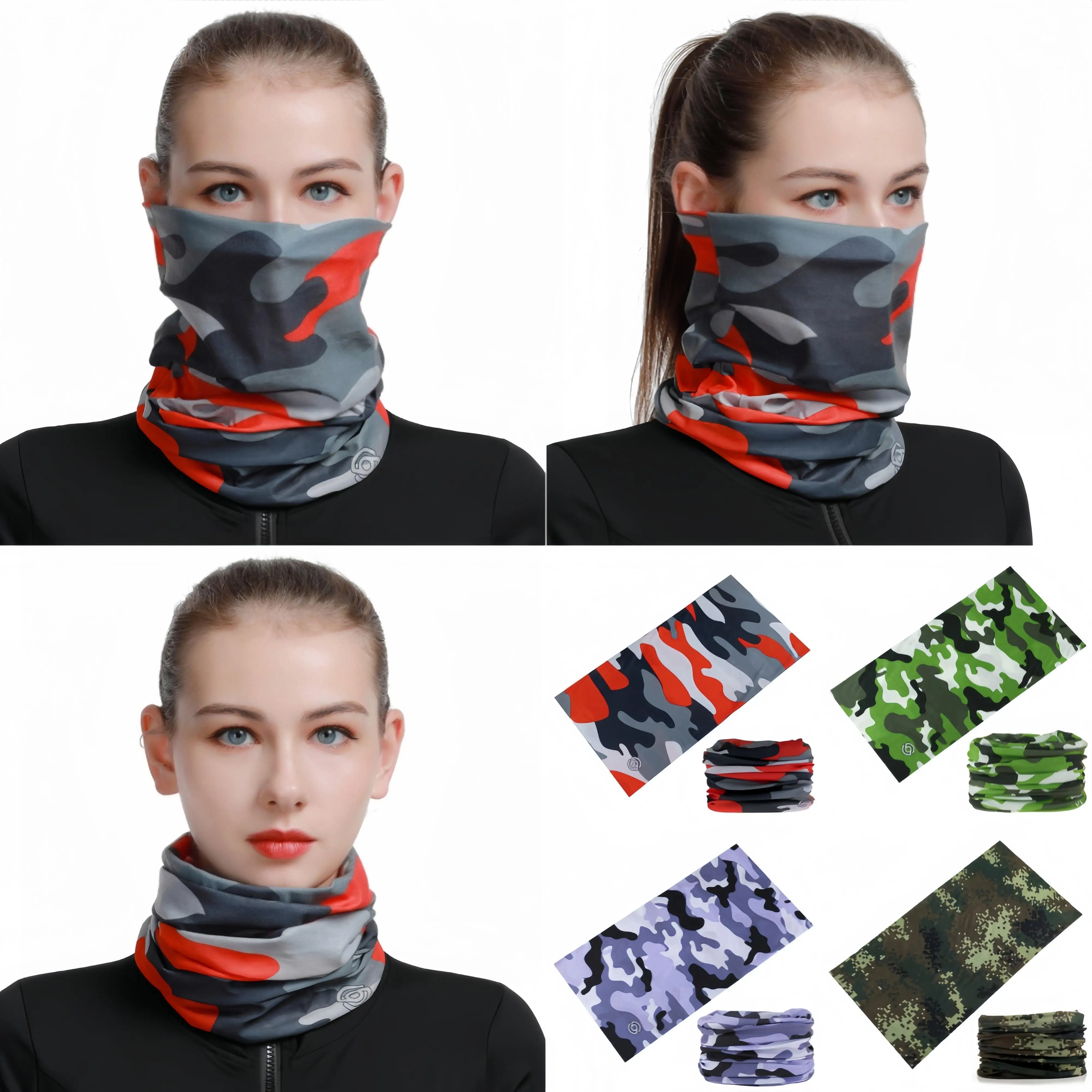 2024 Camouflage Bandana For Women Men Multifunctional Sports Tube Headband Cycling Balaclava Men\'s Face Mask Neck Scarf