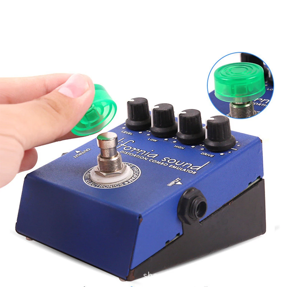 

12 Pcs Foot Switch Guitar Stepping on The Nail Cap Pedal Button Footswitch Topper Anti-slip Accessories